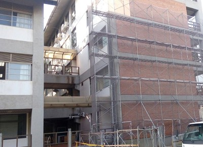 屏東門型鷹架產品實拍 - 安全鷹架適用山區施工