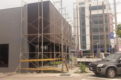 蔡董鷹架主任，管理鷹架施工流程