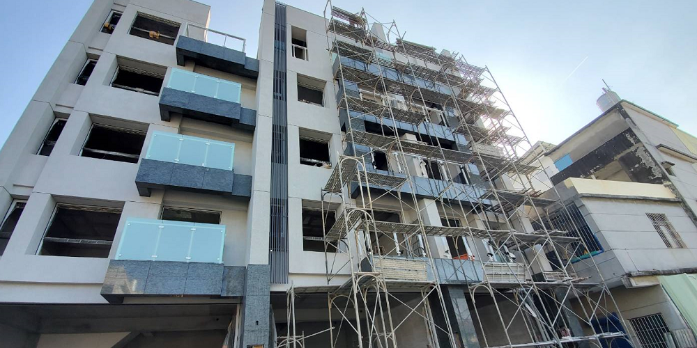 台中鷹架公司施工現場，CNS4750標準鷹架